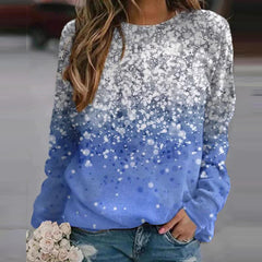 Printed Round Beck Long-Sleeved T-Shirt