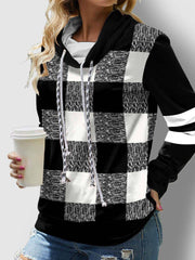 Black and White Checkerboard Hoodie