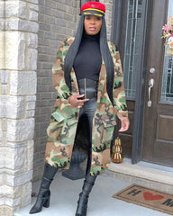 Camo Diva Long Length Jacket