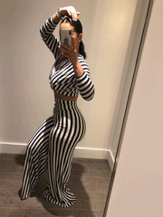 RIGHT UP MY ALLEY STRIPED JUMPSUIT