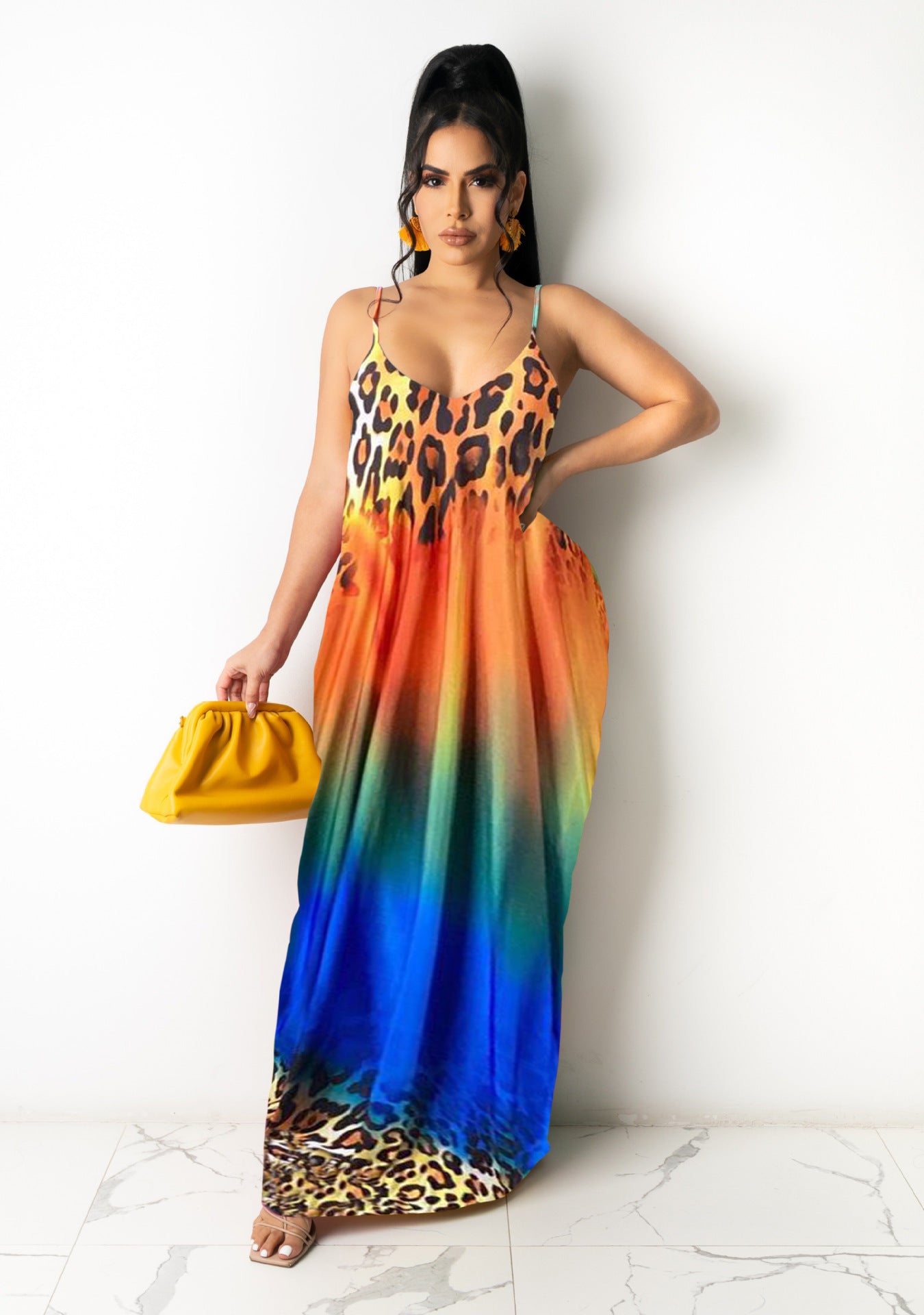 Casual Printed Slip Dress