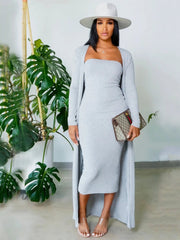 SLAY BAE CARDIGAN DRESS SET
