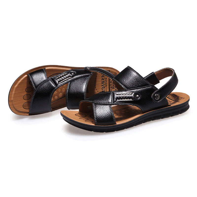 Summer Genuine Leather Sandals Beach Slippers