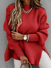 LOOSE PLAIN SIMPLE KNITTED SWEATER