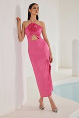 Callie Peony Ruffles Dress - Pink