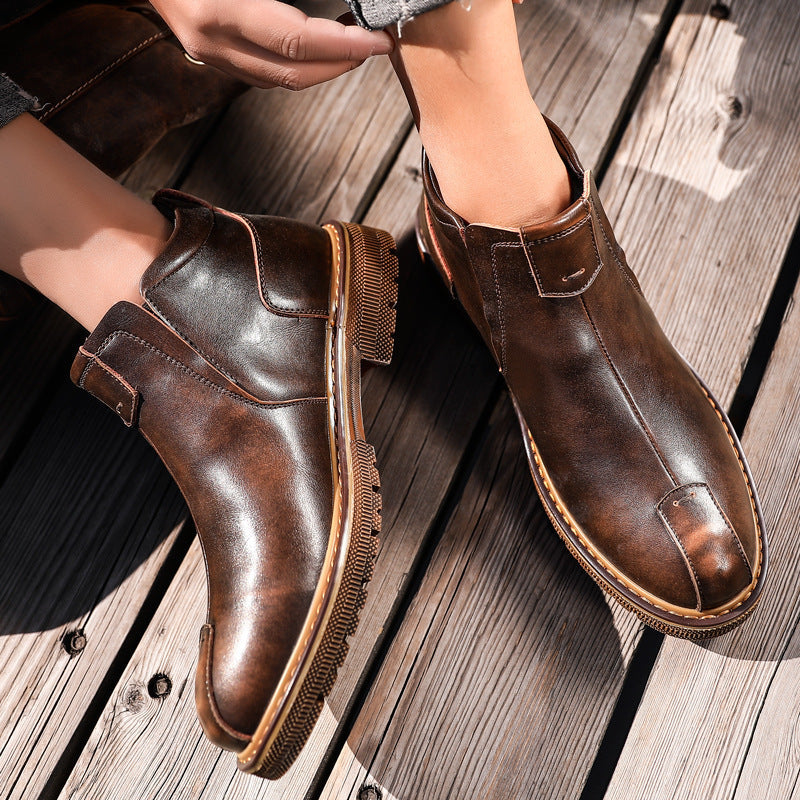 Men's Fashion Leather Vintage Boots