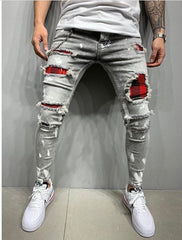 New Men's Oversized Distressed Jeans