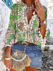 Printed Floral Boho Shirts & Tops