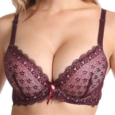 Sexy Gathered Bra Lace Plus Size Cup Bra