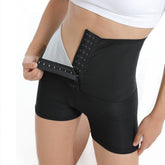High Waist Buttoned Waist Stretch Fitness Sweating Shorts