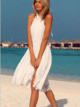 Pure Backless Lace Vacation Dresses