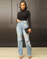 Limitless Asymmetrical Light Blue Jeans