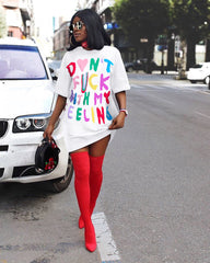 Letter Casual T-shirts