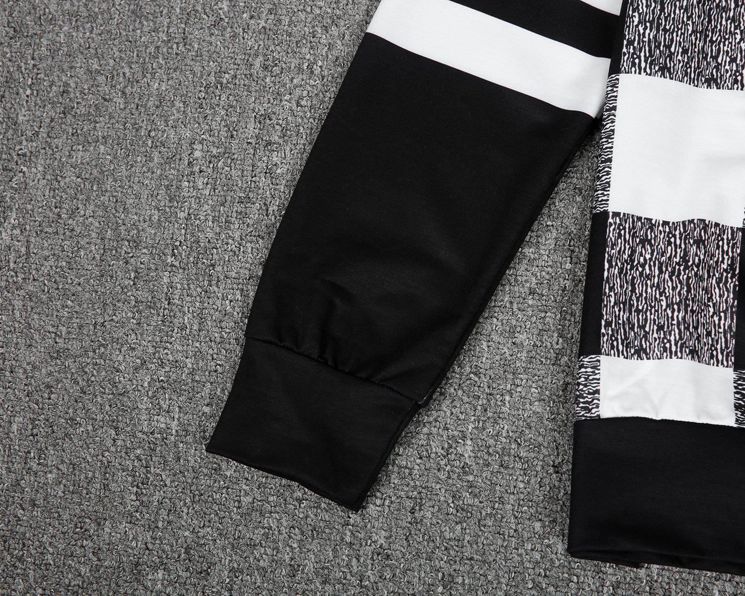 Black and White Checkerboard Hoodie