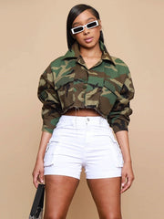 Urban Remade Cropped Camo Jacket