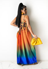 Casual Printed Slip Dress