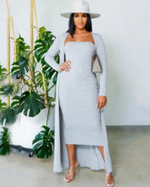 SLAY BAE CARDIGAN DRESS SET