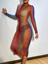 RAINBOW MESH JUMPSUIT