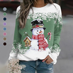Women's Snowman Print Christmas Sweatshirt