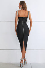 Beth Embellished Fringe Bandage Dress