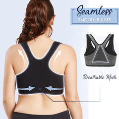 Breathable Zip Front Sports Bra