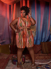 RAINBOW STRIPE ROMPER