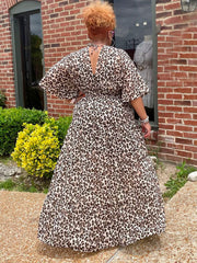 Sexy Leopard Print Maxi Dress