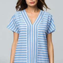 Oversized Striped Patchwork Maxi Dress