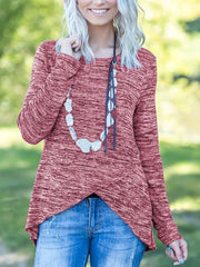 Plain Long Sleeve Daily Casual Sweater