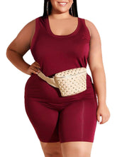 Women Plus Size Sporty U Neck Cooler Short Sets