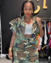Camo Cute Crop Jacket