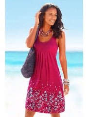 Printed Sleeveless Loose Dress