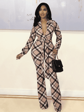 Perfect In Plaid Jumpsuit