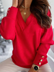V-neck Knitted Sweater
