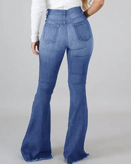Leisure Tight Waist Tie Jeans