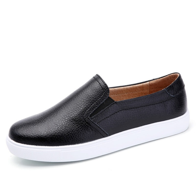 Casual Cowhide Leather Solid Color Loafers