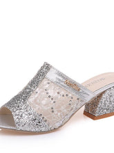 Women Midheel Mesh Sandals