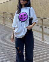 Spray Painted Smiling Top