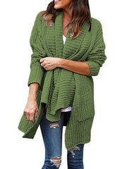 Pockets Shift Knitted Casual Sweater Cardigan