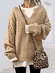 Slouchy Cable Knit Sweater