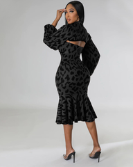 Leopard patterned Dress Set