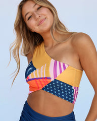 SANTIAGO PATCHWORK CROP BIKINI SET