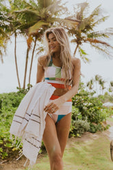 BRIGHT COLORBLOCK BIKINI SET