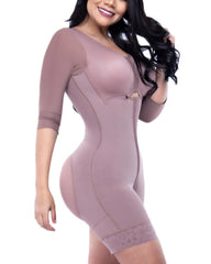 Hook Long Sleeve Women Shapewear With Bra