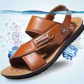 Summer Genuine Leather Sandals Beach Slippers