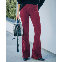 Casual Corduroy Flare Lounge Pants