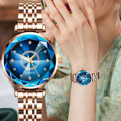 Starry Diamond Dial Waterproof Watch