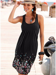 Printed Sleeveless Loose Dress