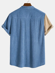 Corduroy Stand Collar Shirt
