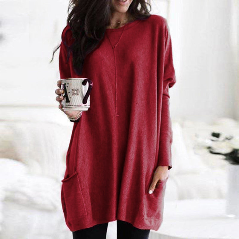 Long Sleeve Casual T-Shirt With Pockets